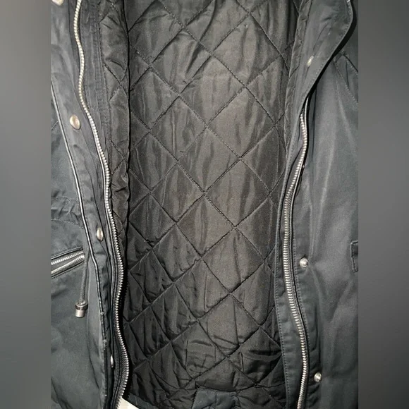 Zara Black Removable Hoodie Winter Jacket Coat, Size S - Picture 5 of 6